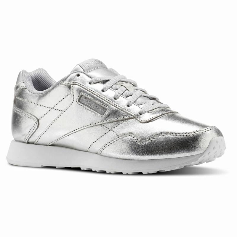 Reebok Royal Glide Tenisky Damske - Strieborne Metal/Biele UT5066BQ